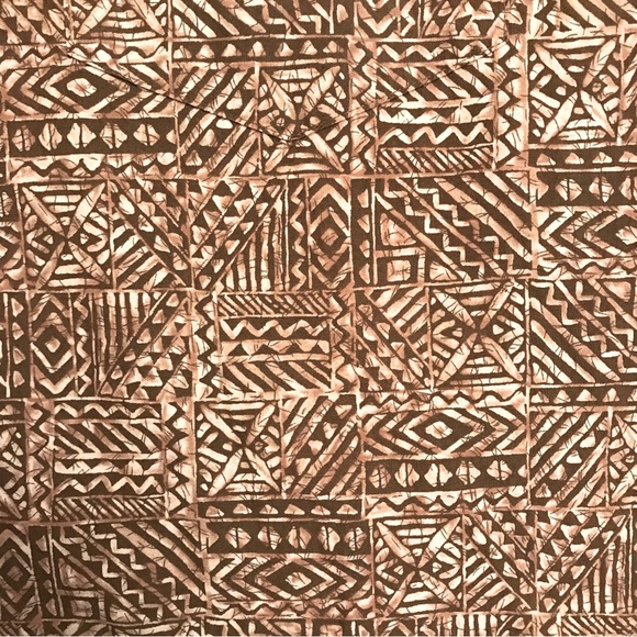 Cooke Street Honolulu Mens Short Sleeve Hawaiian Shirt Size Large Tan White - Picture 7 of 7